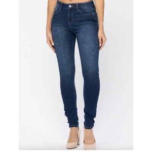 Judy Blue Thermal Thermadenim Skinny Jeans in Dark Wash Size 14W Style JB88113